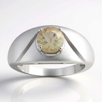 Anello in argento con Pietra del Sole dell'Oregon