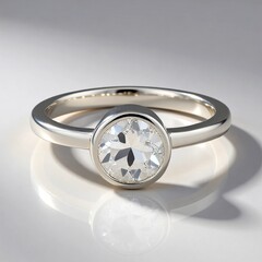 Anello in argento con Topazio Bianco