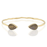 Zilveren armband met labradorieten (Jones Lee)