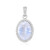 Colgante en plata con Cuarzo azul lunar