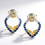 Orecchini in argento con Zaffiro Blu (Gems en Vogue)