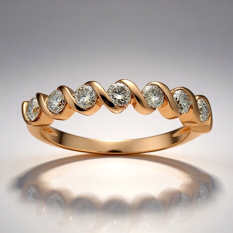 Anello in oro con Diamante Rose de France SI1 di Argyle (Annette)