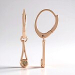 Orecchini in argento con Diamante Champagne I2