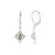 Boucles d'oreilles en argent et Tourmaline verte