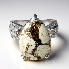Anello in argento con Magnesite