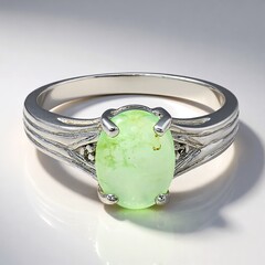 Anello in argento con Crisoprasio