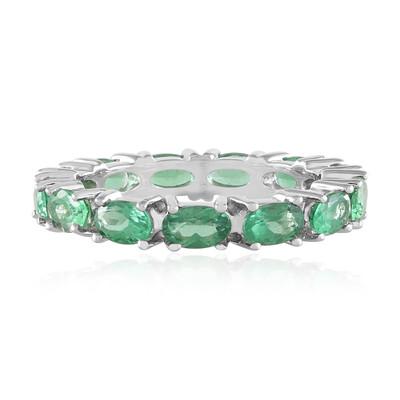 Anello in argento con Apatite Verde