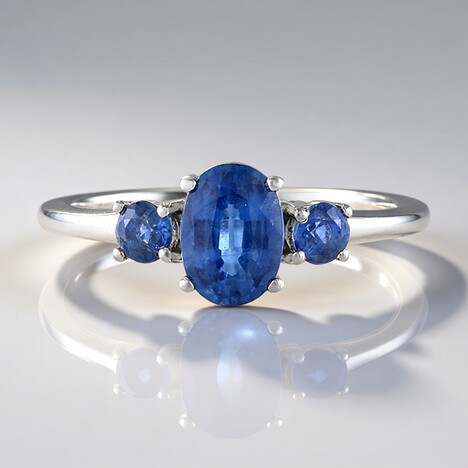Bague en argent et Kyanite du Népal