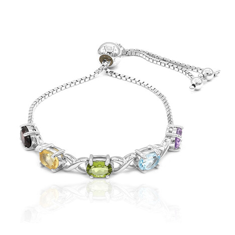 Zilveren armband met een hemel-blauwe topaas