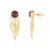 Pendientes en plata con Piedra de luna chocolate (MONOSONO COLLECTION)