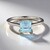 Anello in argento con Topazio Blu Cielo