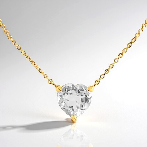 Collana in argento con Topazio Bianco