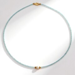 Collana in argento con Acquamarina Brasiliana