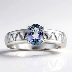 Anello in argento con Tanzanite Blu-Verde (Pallanova)