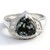 Anello da uomo in argento con Ossidiana Fiocco di Neve