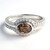 Anello in argento con Zircone Cannella