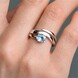 Anillo en plata con Apatita azul