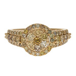 Gouden ring met SI2 Fancy Diamanten (CIRARI)