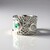Anello in argento con Smeraldo Colombiano