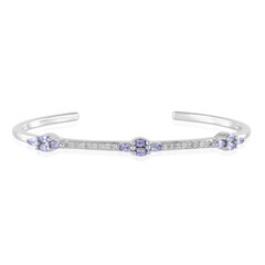 Tanzanite Silver Bangle