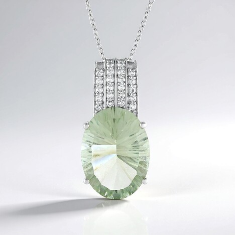 Collana in argento con Ametista Verde