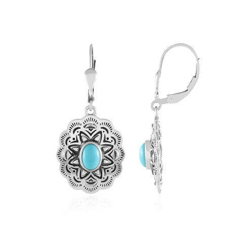 Pendientes en plata con Turquesa bella durmiente (Desert Chic)