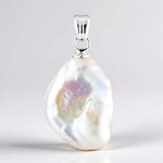 Ciondolo in argento con Perla d'Acqua Dolce Bianca