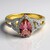 Anello in oro con Tormalina Rosa Brasiliana (Annette)