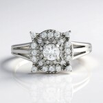 Anello in argento con Zaffiro Bianco