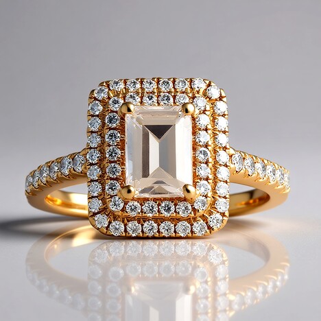 Anello in oro con Morganite AAA (CIRARI)