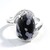 Anello in argento con Ossidiana Fiocco di Neve