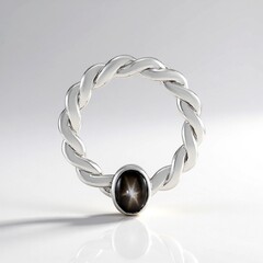 Ciondolo in argento con Zaffiro Stellato Nero (de Melo Essence)