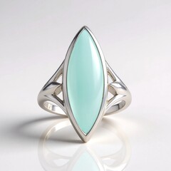 Anello in argento con Calcedonio Acqua