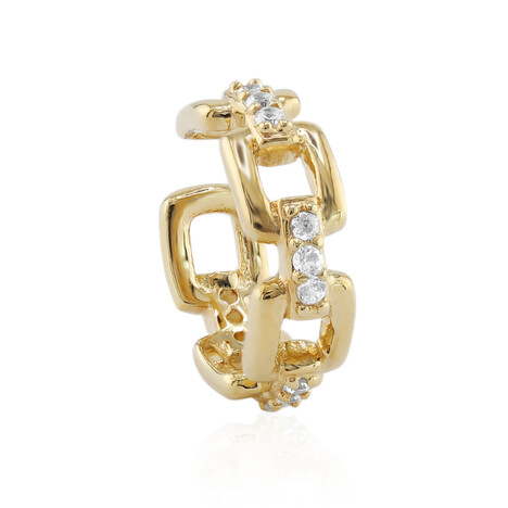 Orecchini a cerchio con clip in argento con Zircone