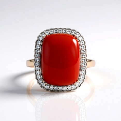 Anello in argento con Corniola (Adela Silber)