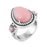 Pinkfarbener Opal-Silberring (Desert Chic)
