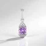 Ciondolo in argento con Ametista Rose de France