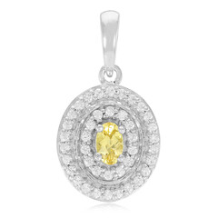 Colgante en plata con Berilo amarillo