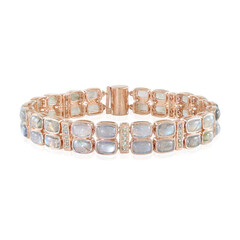 Zilveren armband met Groene Minary Labradorieten (KM by Juwelo)