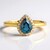 Anello in argento con Cianite Blu Foglia di Tè