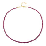 Pink Sapphire Silver Necklace