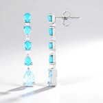 Orecchini in argento con Topazio Blu Cielo (Faszination Türkis)