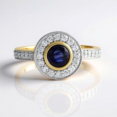 Anello in argento con Zaffiro Blu del Madagascar