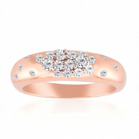 9K VVS1 (G) Diamond Gold Ring (Annette)