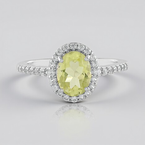 Anello in argento con Quarzo Limone
