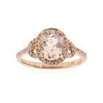 Gouden ring met een AAA Morganiet