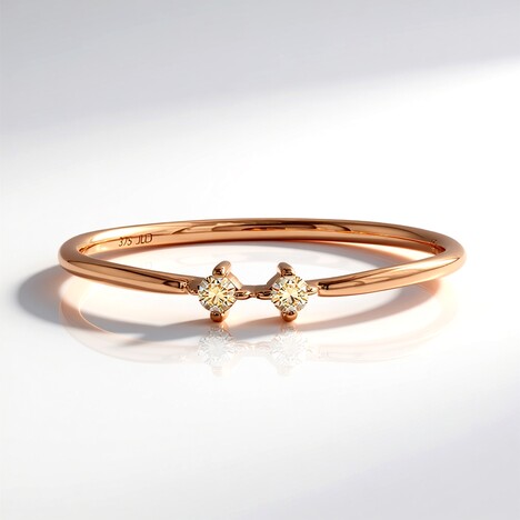 Anello in oro con Diamante Rose de France SI1 di Argyle (Annette)