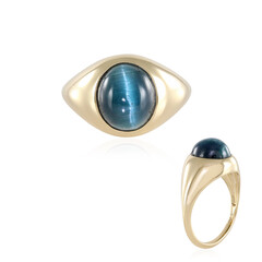 Anello in oro con Indicolite Occhio di Gatto (AMAYANI)