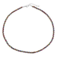Zilveren halsketting met Mystieke Hematieten
