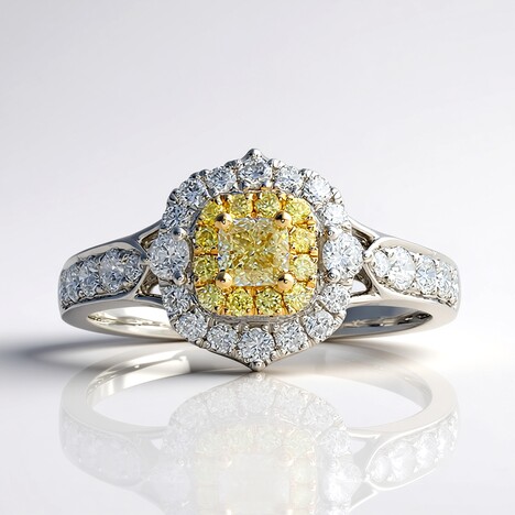Anello in oro con Diamante Giallo SI2 (CIRARI)